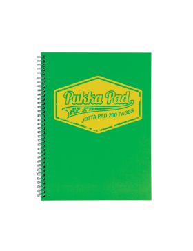 Cahier Pukka Pad à Spirales A5 - Ligné - 200pages - Vert