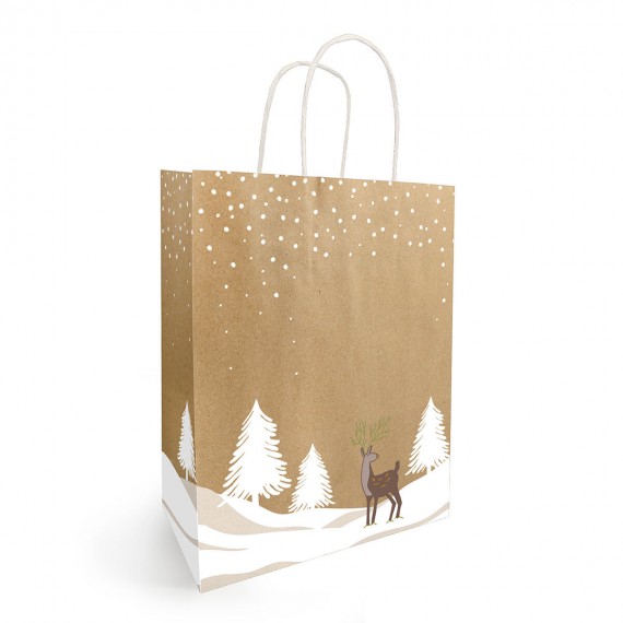Sac kraft Anses Torsadées 'Tino' - 23*12*30cm
