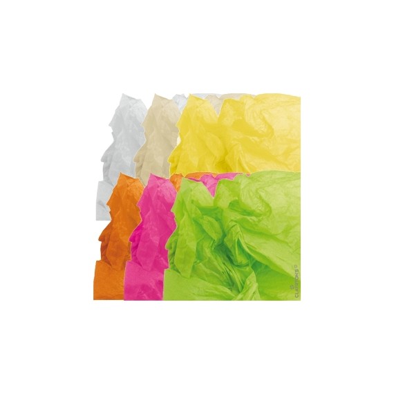 PAPIER DE SOIE 18g/m² 75*50cm - 6 COUL ASS