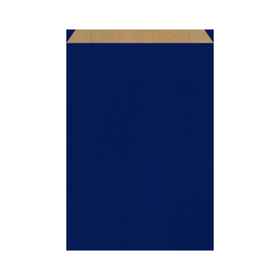 Pochette cadeau Kraft 60g/m² - 16+8*27cm - Bleu