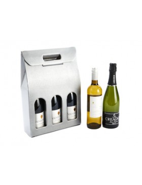 Boite portable 3btls - Argent