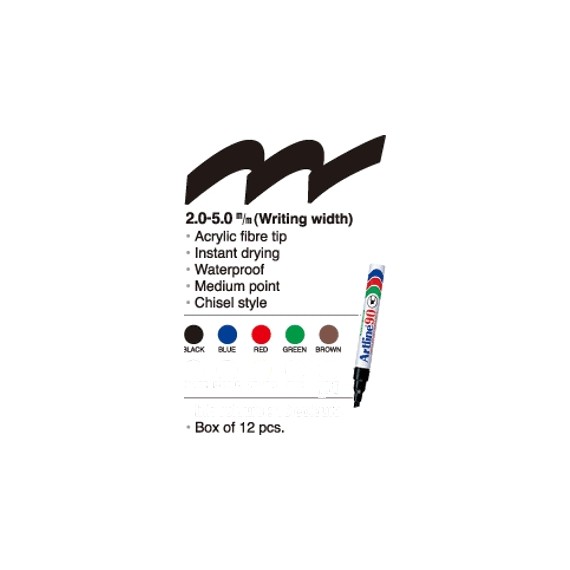 MARQUEUR ARTLINE 90 VERT BISAUTÉ 5mm