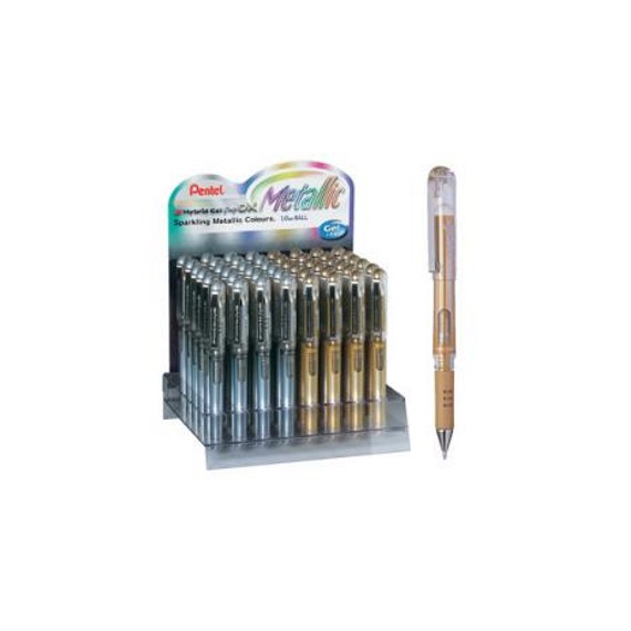 STYLO PENTEL ENCRE GEL METALIC OR K230