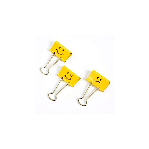 PAPER CLIP Emoji RAPESCO JAUNE 19mm - 75 flles