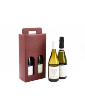 Coffret portable 2 bouteilles - Bordeaux