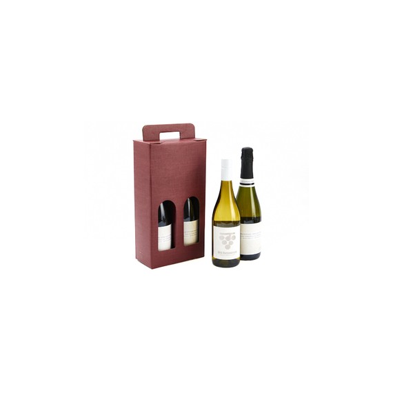 Coffret portable 2 bouteilles - Bordeaux