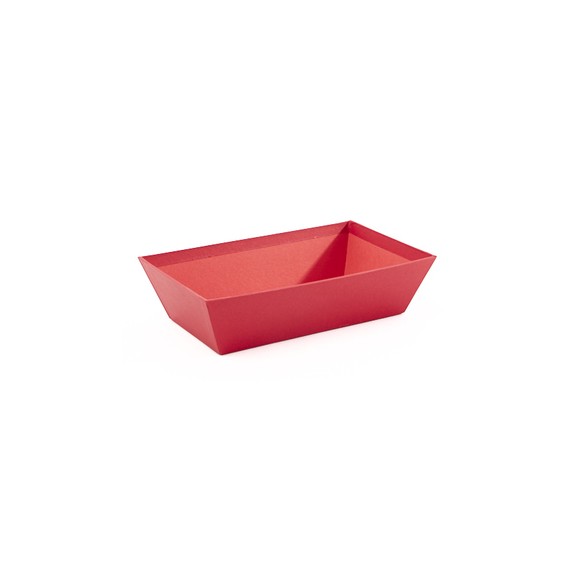 Panier rect. Carton - 23*14*6cm - Rouge