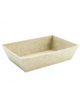 Panier Carton Rect. 28*19*7cm - Vert Olive