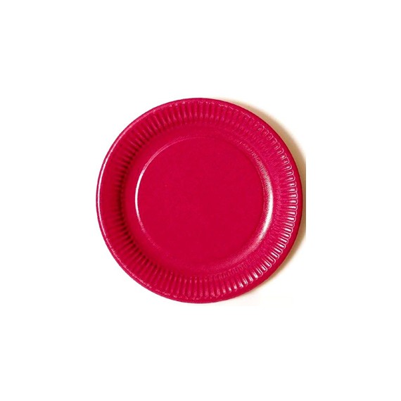 ASSIETTE CARTON + PE Ø23cm ROUGE