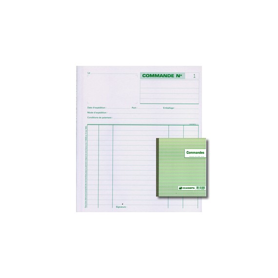 CARNET DE COMMANDE EXACOMPTA 13104 2 COPIES 21*18cm