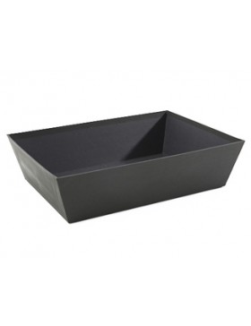 Panier carton rect. 36*27*8cm - Noir