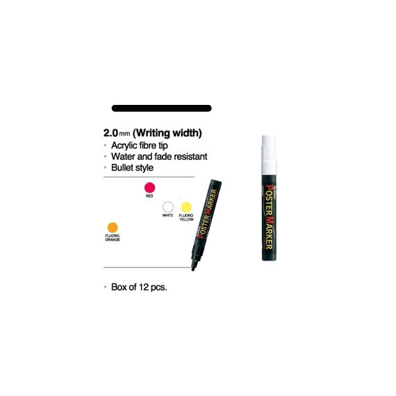 MARQUEUR ARTLINE TEMPERA 4mm BLANC