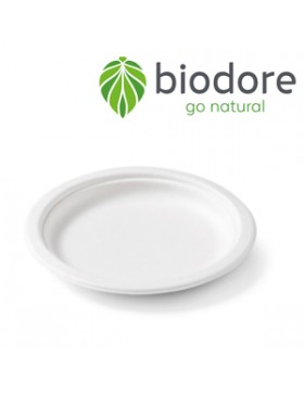 ASSIETTE RONDE Ø26cm SUCRE DE CANNE COMPOSTABLE BEPULP