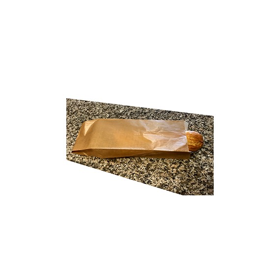 SAC SANDWICH GARNI 12*(2*3)*40 cm PARAFFINÉ 50g/m² - KRAFT NATUREL