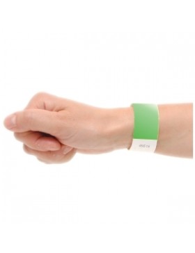 BRACELET TYVEK VERT NÉON 19*250mm + Num