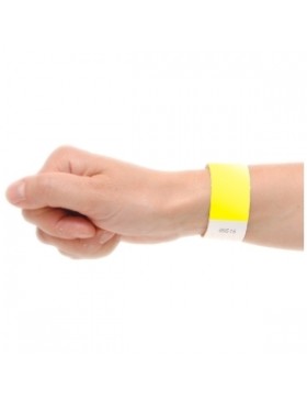 BRACELET TYVEK JAUNE NÉON 19*250mm + Num
