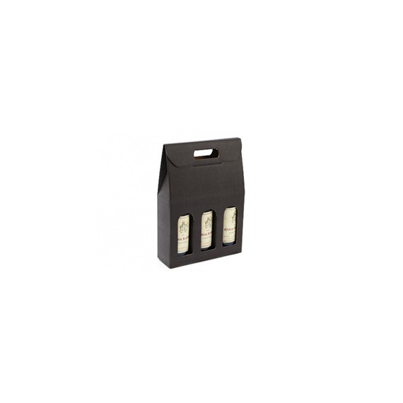 Boite portable 3 btls - 27*9*38,5cm - Café