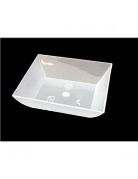 Verrine Bélix - Assiette Carrée 35 ml - Réutilisable - PP