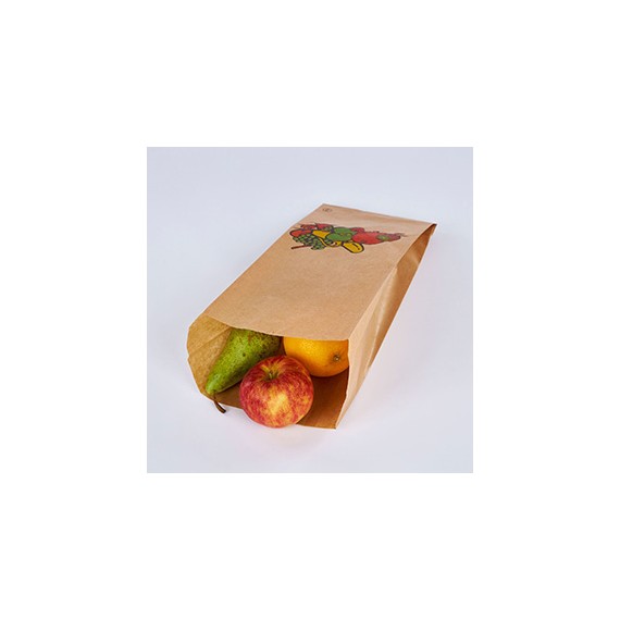 SAC À FRUIT KRAFT BRUN STRIÉE 70g/m² - ½ kg - 13*(2*4)*29cm