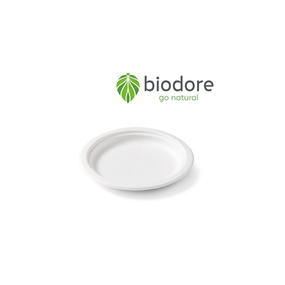 ASSIETTE RONDE Ø26cm SUCRE DE CANNE COMPOSTABLE BEPULP