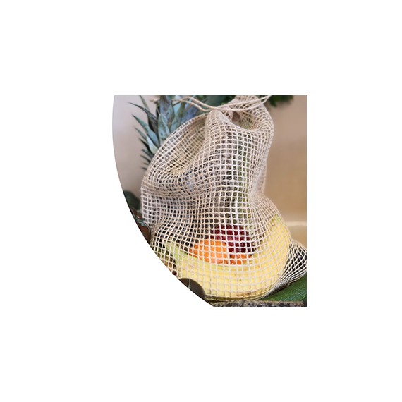 SAC FILET JUTE 31*38 cm - 140g/m² avec Fermeture