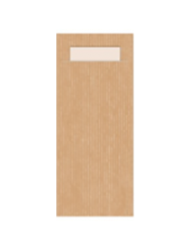Europochette 23*39cm - Eco Kraft Strié - VRAC 500pces