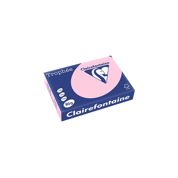PAPIER A4 CLAIREFONTAINE TROPHÉE 80g/m² ROSE