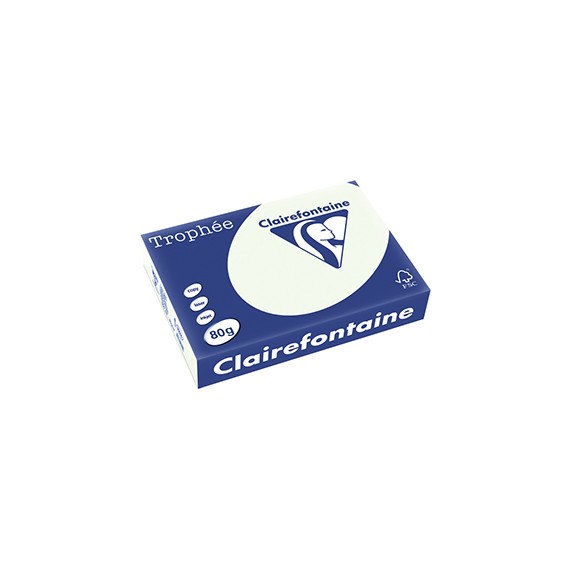 PAPIER A4 CLAIREFONTAINE TROPHÉE 80g/m² VERT PÂLE