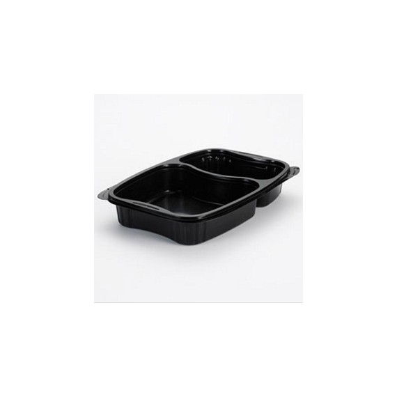 RAVIER BISTRO 2 Comp. PP NOIR 254*176*42mm - 580ml + 330ml