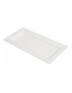 Assiette rect. 26*13cm Sucre de canne BIONIC