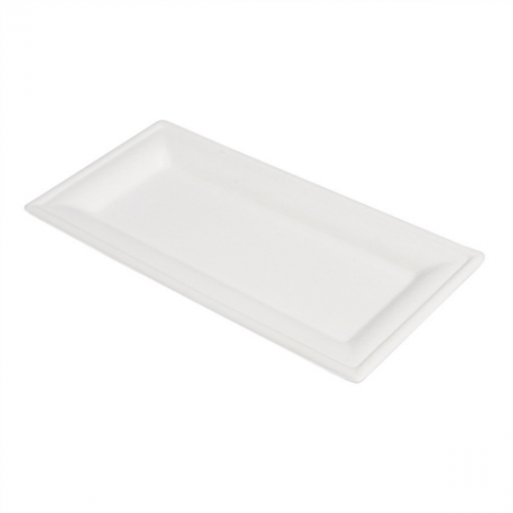 Assiette rect. 26*13cm Sucre de canne BIONIC