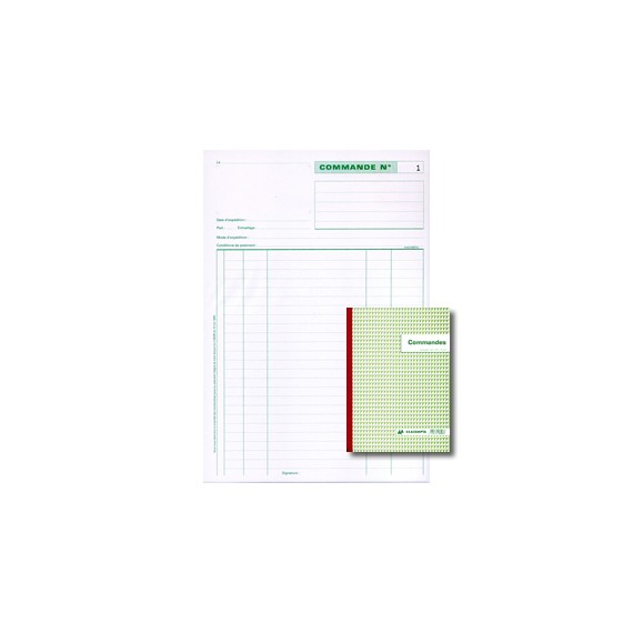 CARNET DE COMMANDE EXACOMPTA 13107 3 COPIES 21*29.7cm