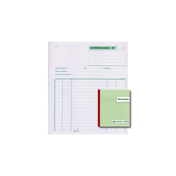 CARNET DE COMMANDE EXACOMPTA 13103 3 COPIES 21*18cm