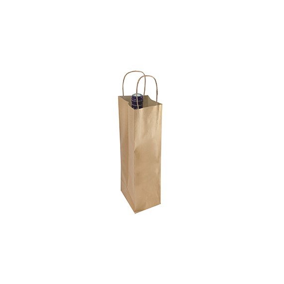 SAC KRAFT ANSE TORSADÉE 14*8*39cm 90g/m²  NATUREL