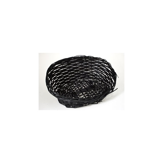 PANIER OVAL BAS/HAUT 34*29*5/15cm NOIR