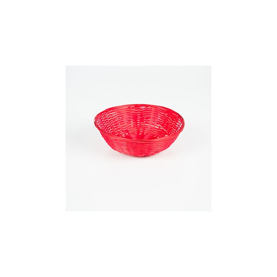 PANIER CLASSIC OSIER ROND Ø35*10cm ROUGE