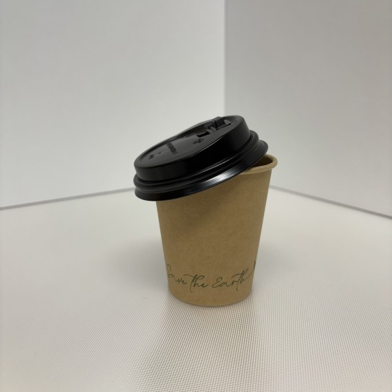 Couv. Noir pour Gobelet Kraft 200cc - 'Save The Earth'