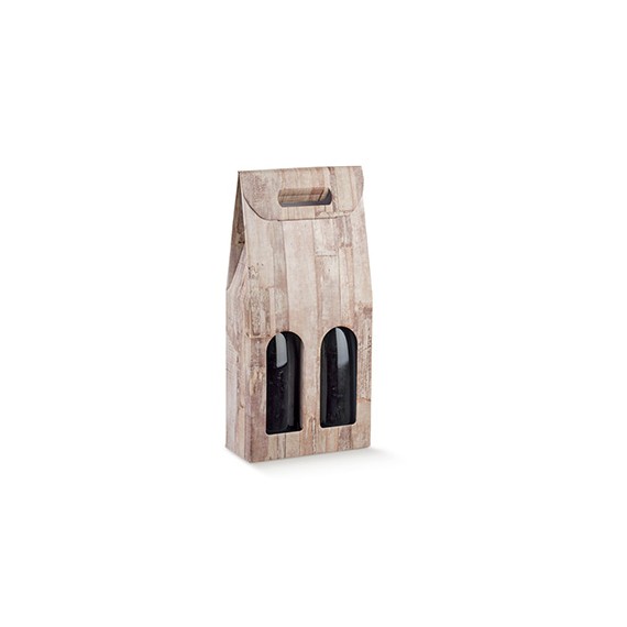 BOITE PORTABLE 2 btl 175*90*380mm WOOD