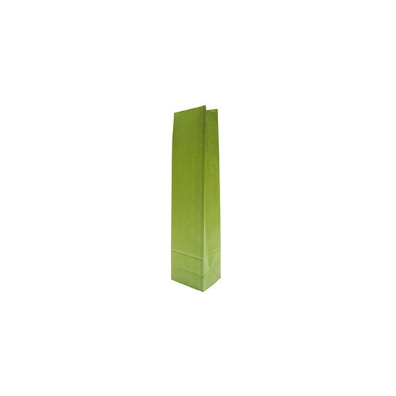 SAC BOUTEILLE + FOND 10*41+8cm KRAFT VERT