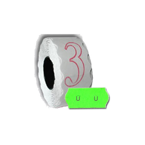 ETIQUETTE COLLANTE 26*12mm GOM2 FLUO VERT