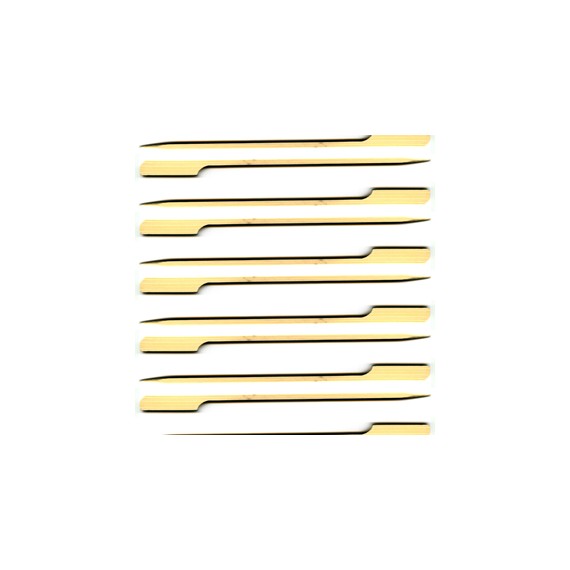 BATON BROCHETTE BAMBOU ø 3mm/18cm AVEC POIGNÉE 2cm