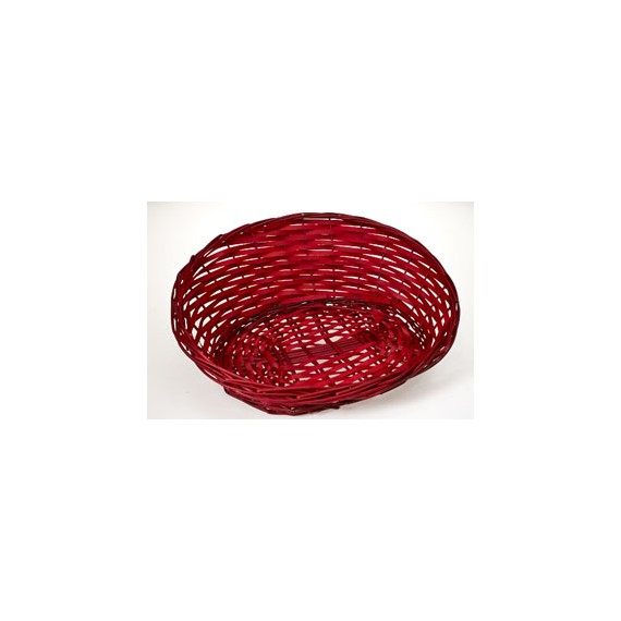 PANIER OVAL BAS/HAUT 43*30*6/16cm ROUGE
