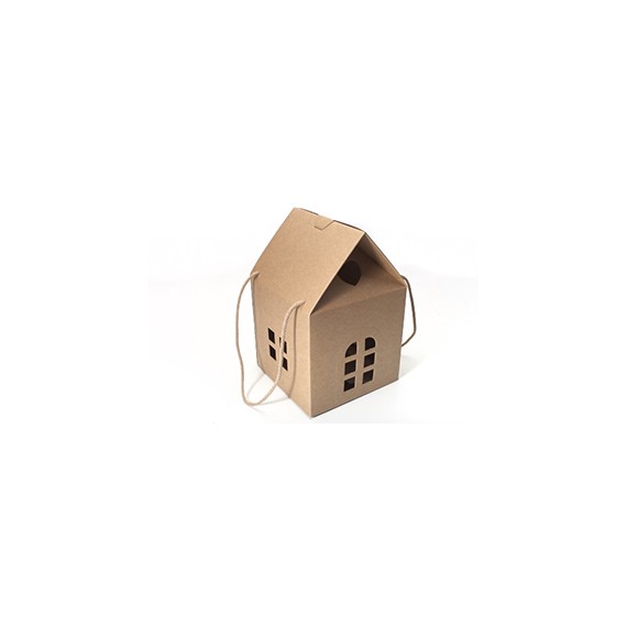 LANTERNE CARTON 20*20*30cm KRAFT NATUREL