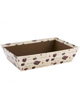Panier carton rect. - 28*19*7cm - Chocolate Lover