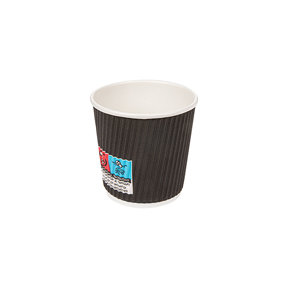 Gobelet double paroi 120ml Noir - Cannelé