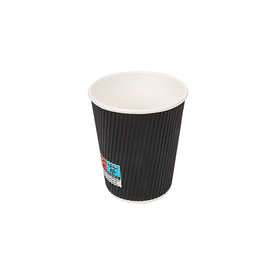 Gobelet double paroi 240ml Noir - Cannelé