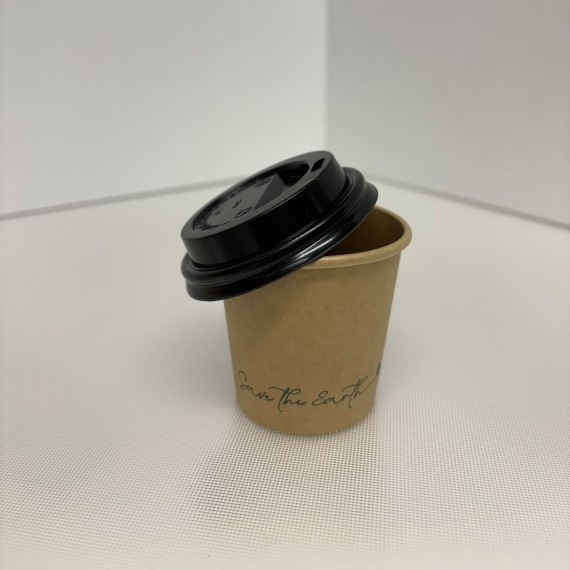 Couv. Noir pour Gobelet Kraft 110cc - 'Save The Earth'