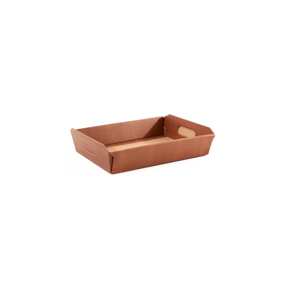 Panier carton rect. 43*31*10cm - Caramel