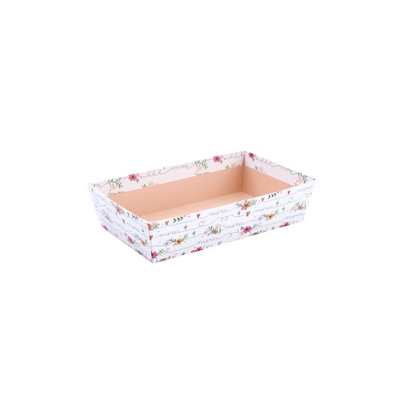 Panier carton rect. - 23*15*6cm - Merci