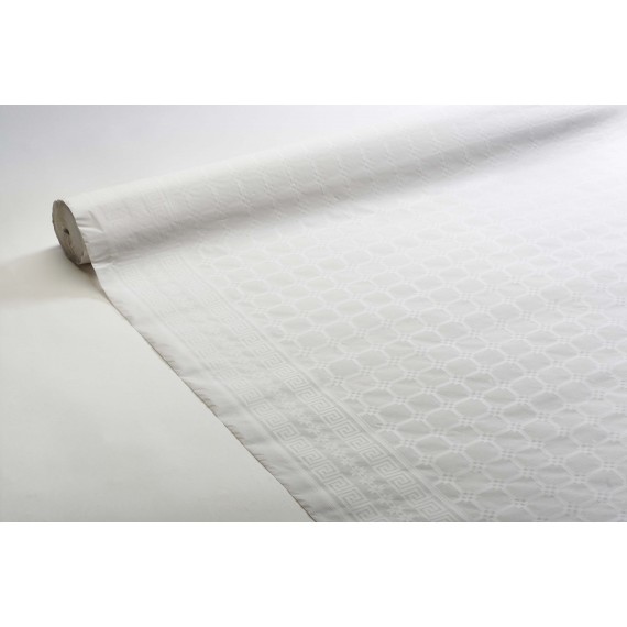 Nappe Damassé - 1,18*100m - Blanc - 38g/m²